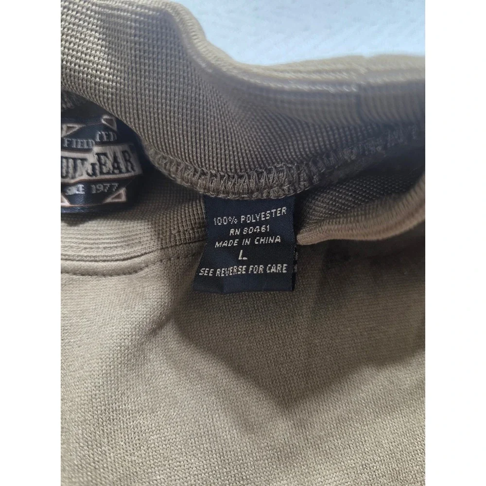 Guide Gear Men L Olive Brown Fleece Crewneck Sweatshirt Hunting Outdoor Pullover